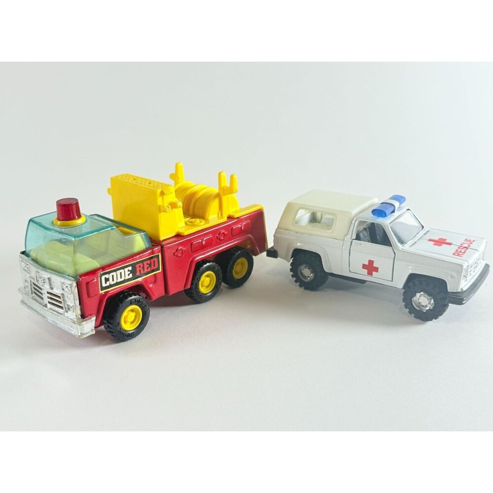 Buddy L Fire Truck Code Red Japan Diecast Rescue Vehicle 1:64 Vintage